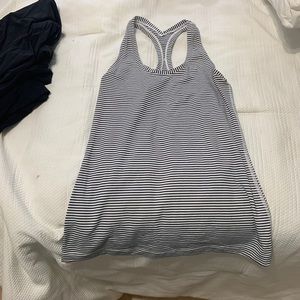 Striped black & white cool racer back lululemon